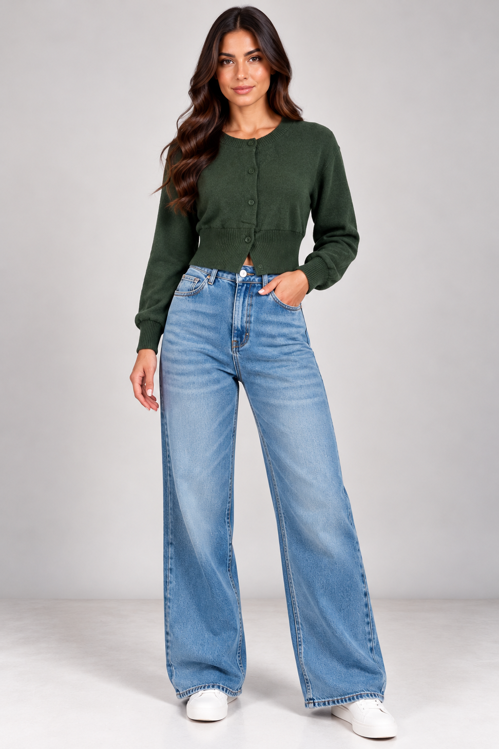 Wool button-up blouse