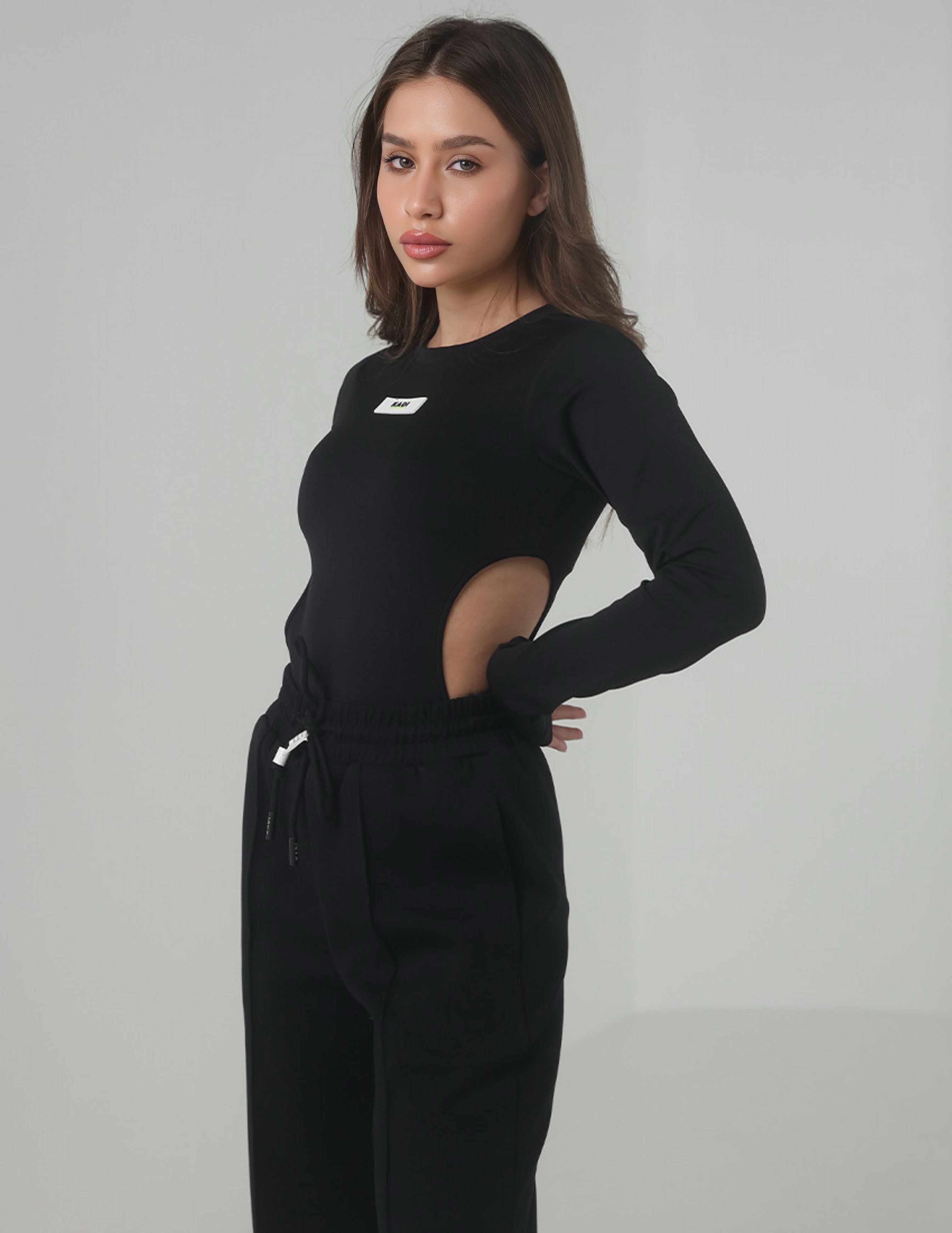 Active ware top side cutout bodysuit
