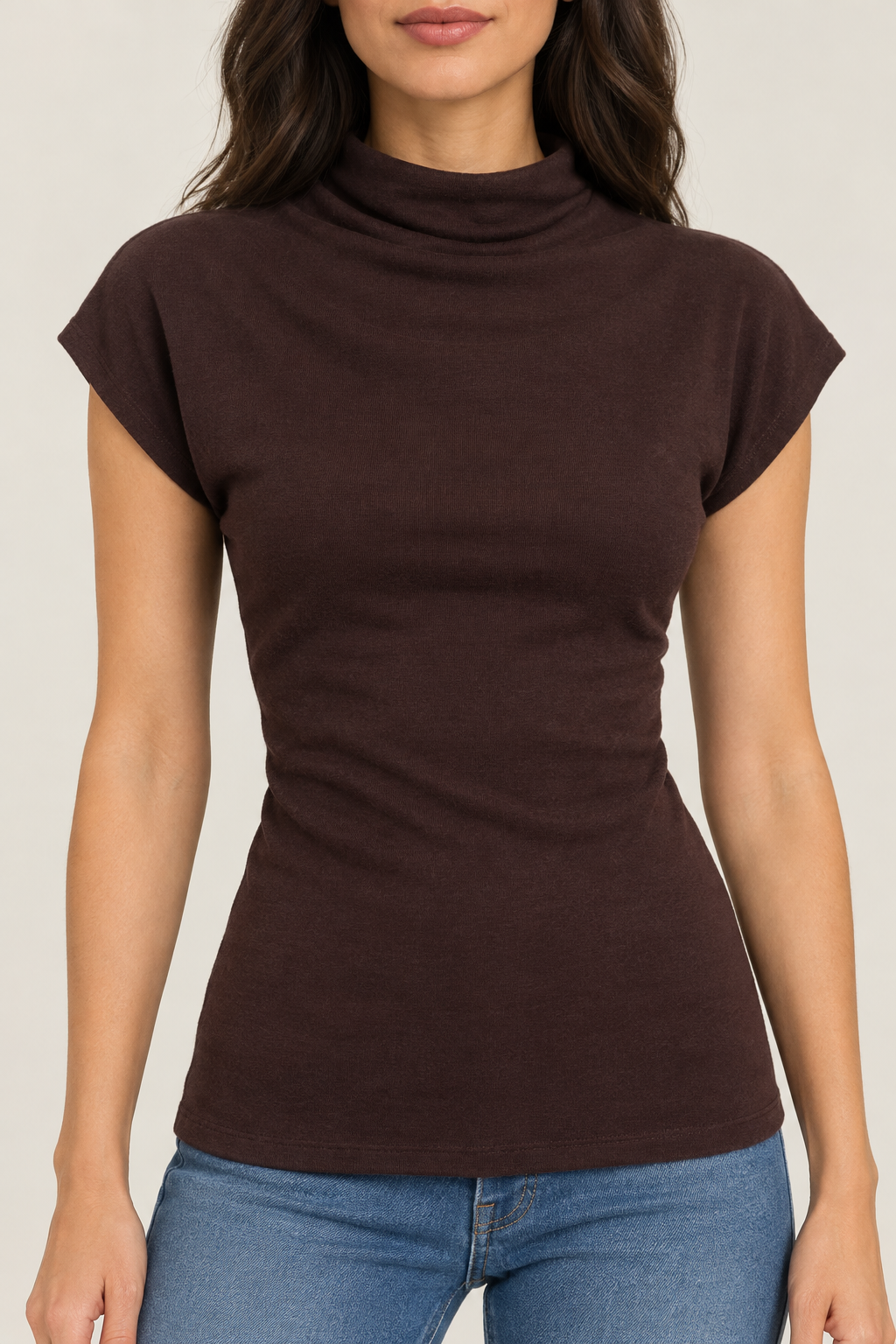Body Basic T-shirt with a high neck