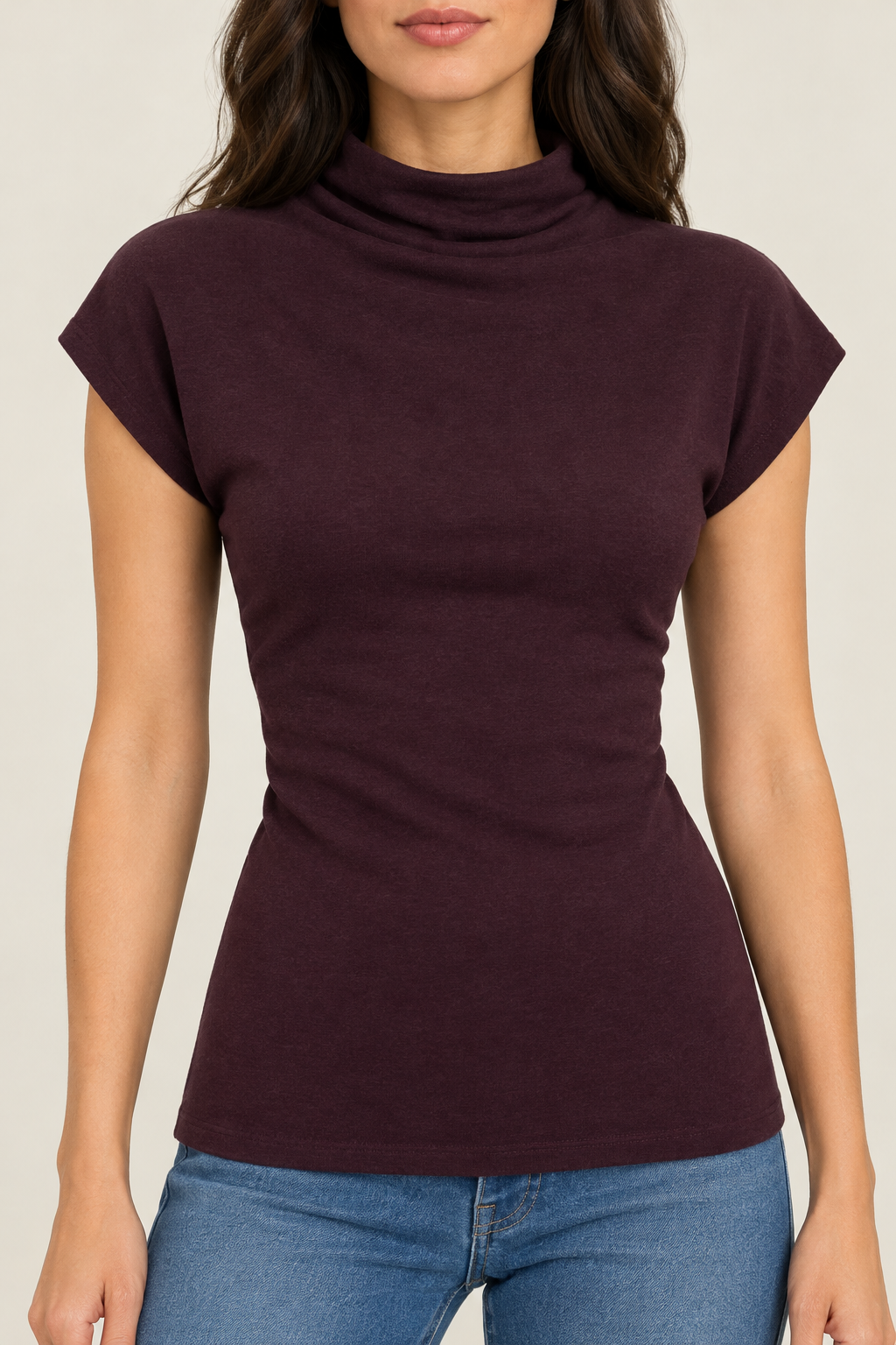 Body Basic T-shirt with a high neck