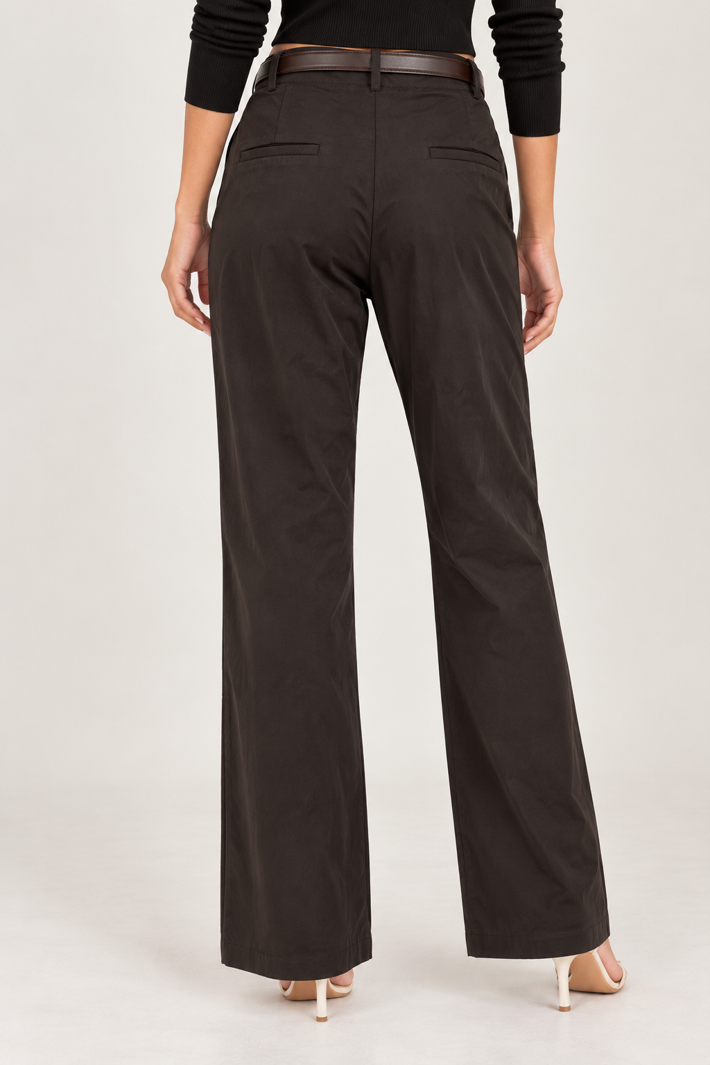 Straight Trousers with Belt