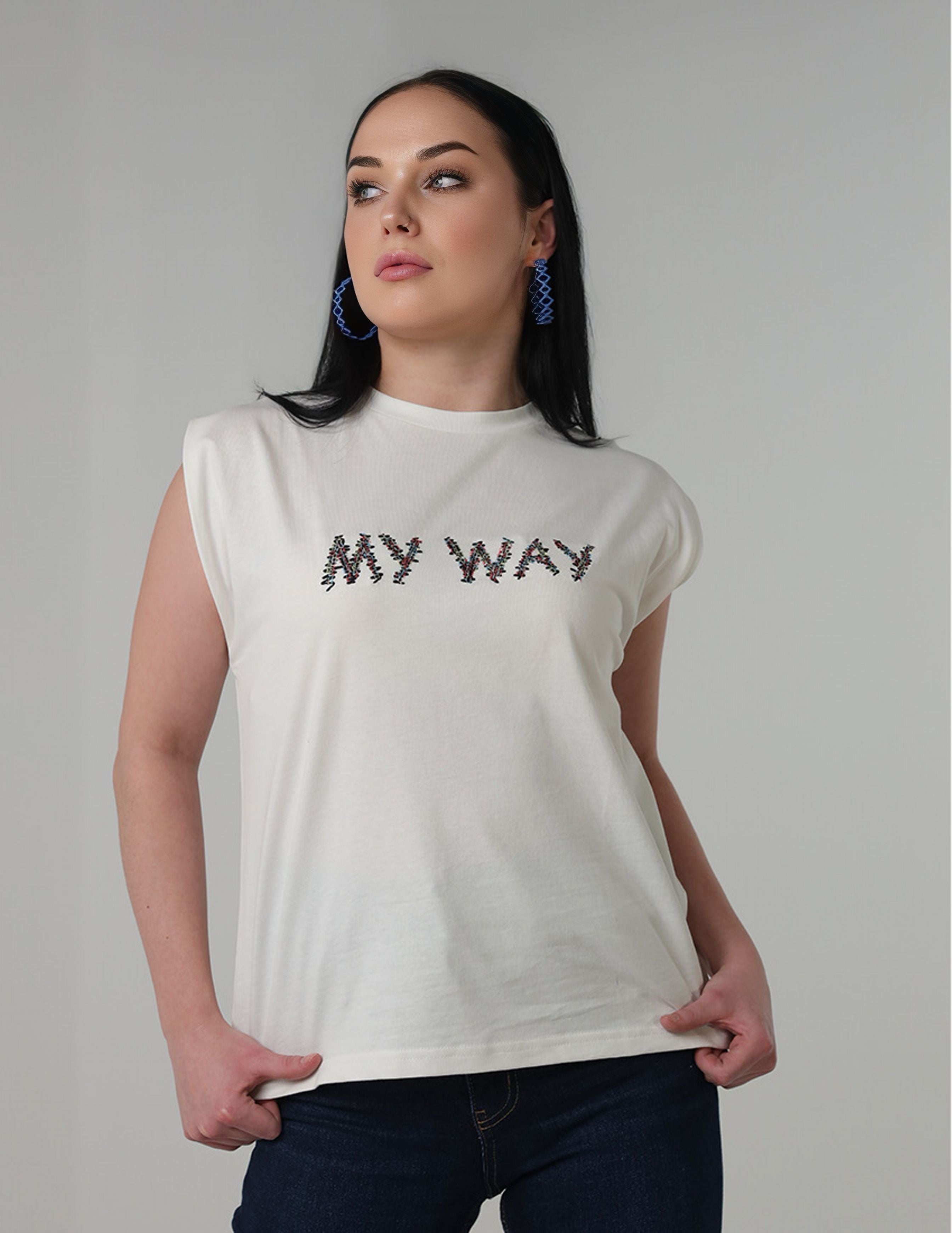 White T-shirt "my way"