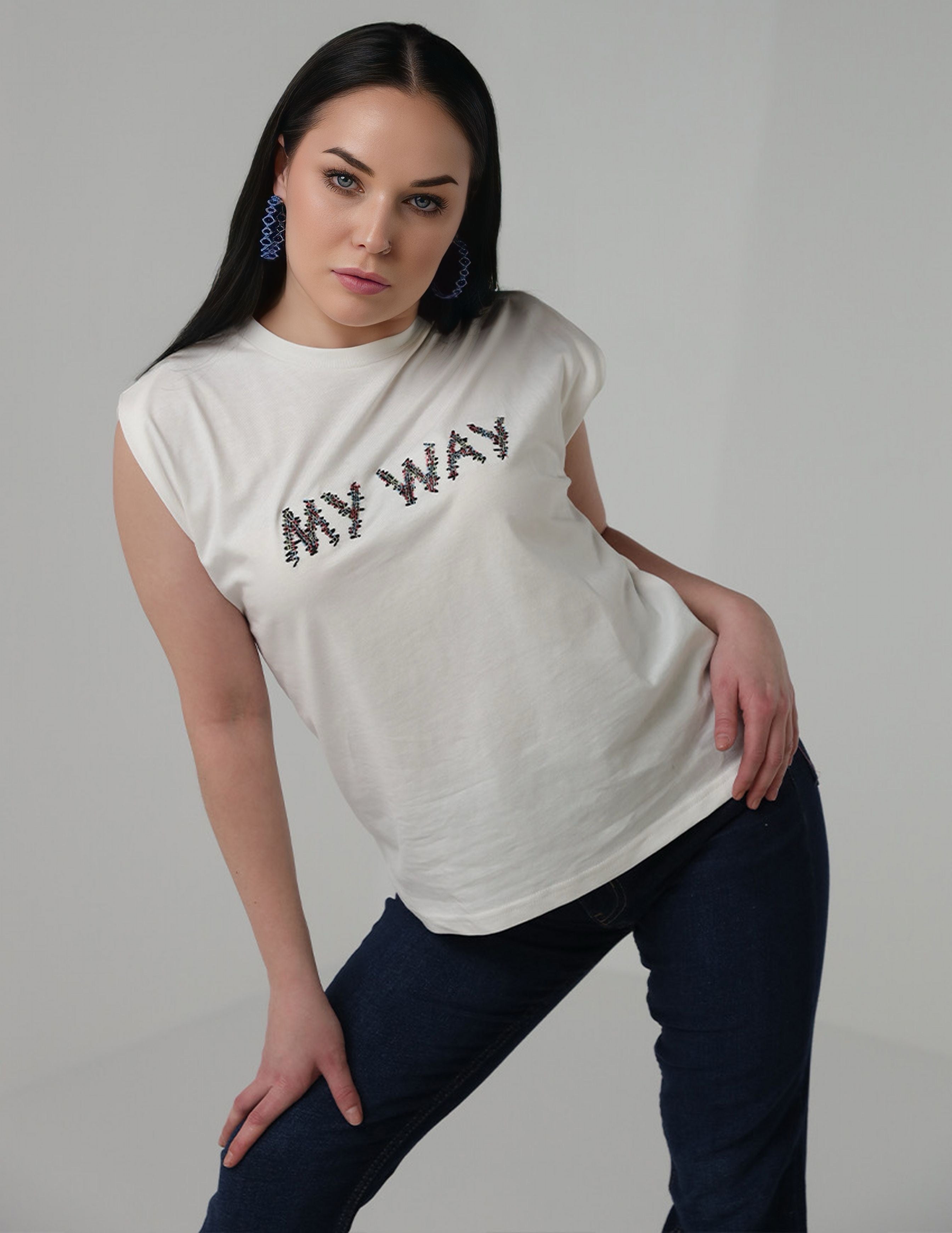 White T-shirt "my way"