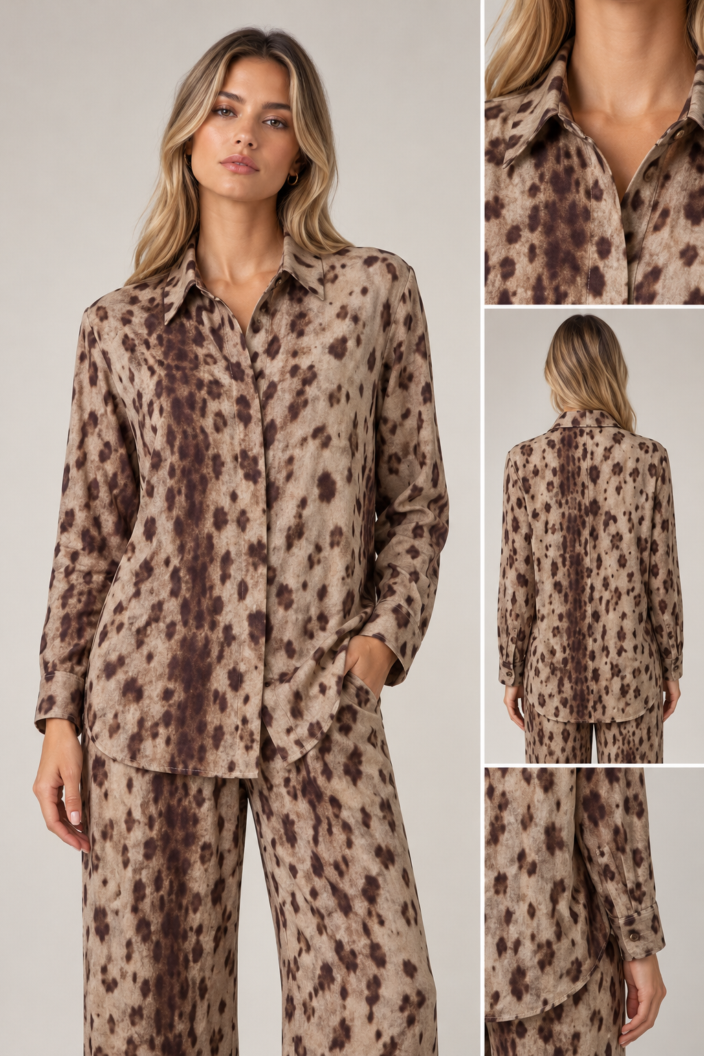 Satin suede gazelle shirt