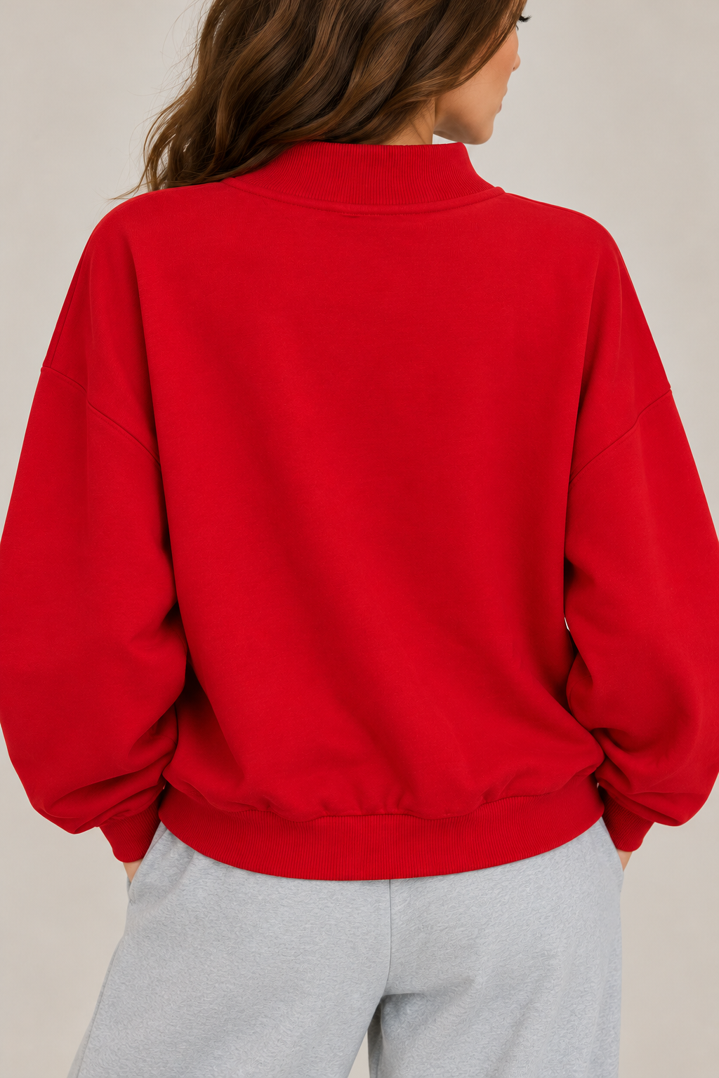 Red cloud dome sweatshirt "LONDON" with United Kingdom flag