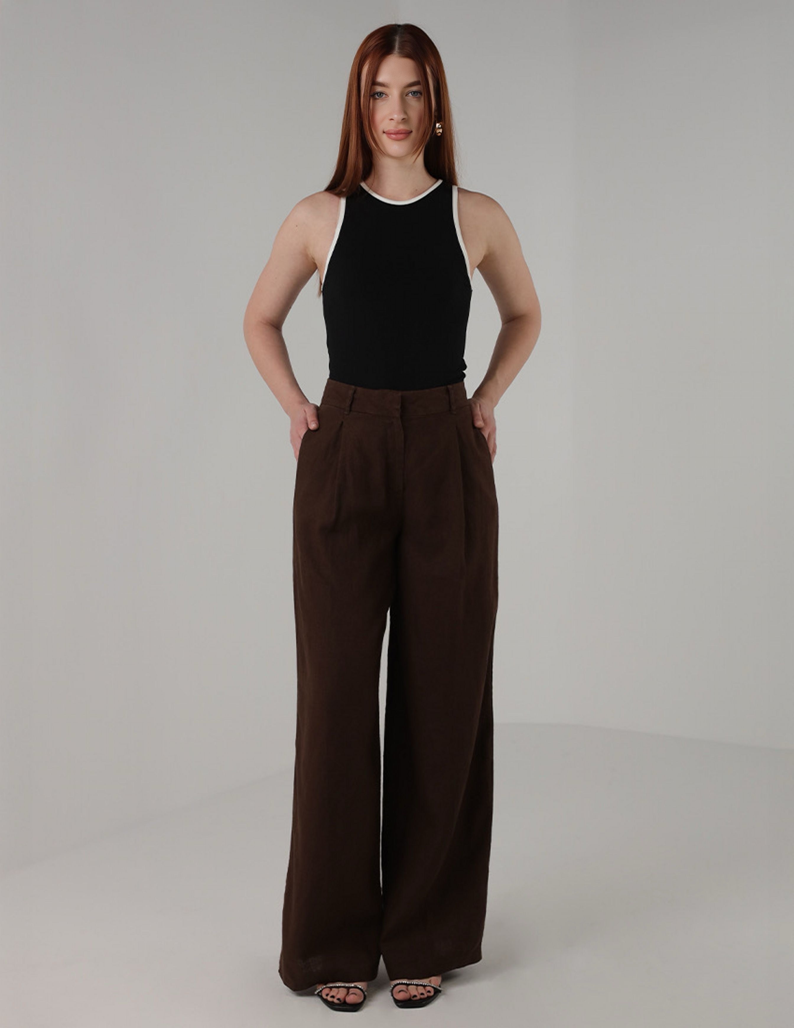 High-Waist Wide Leg Pants