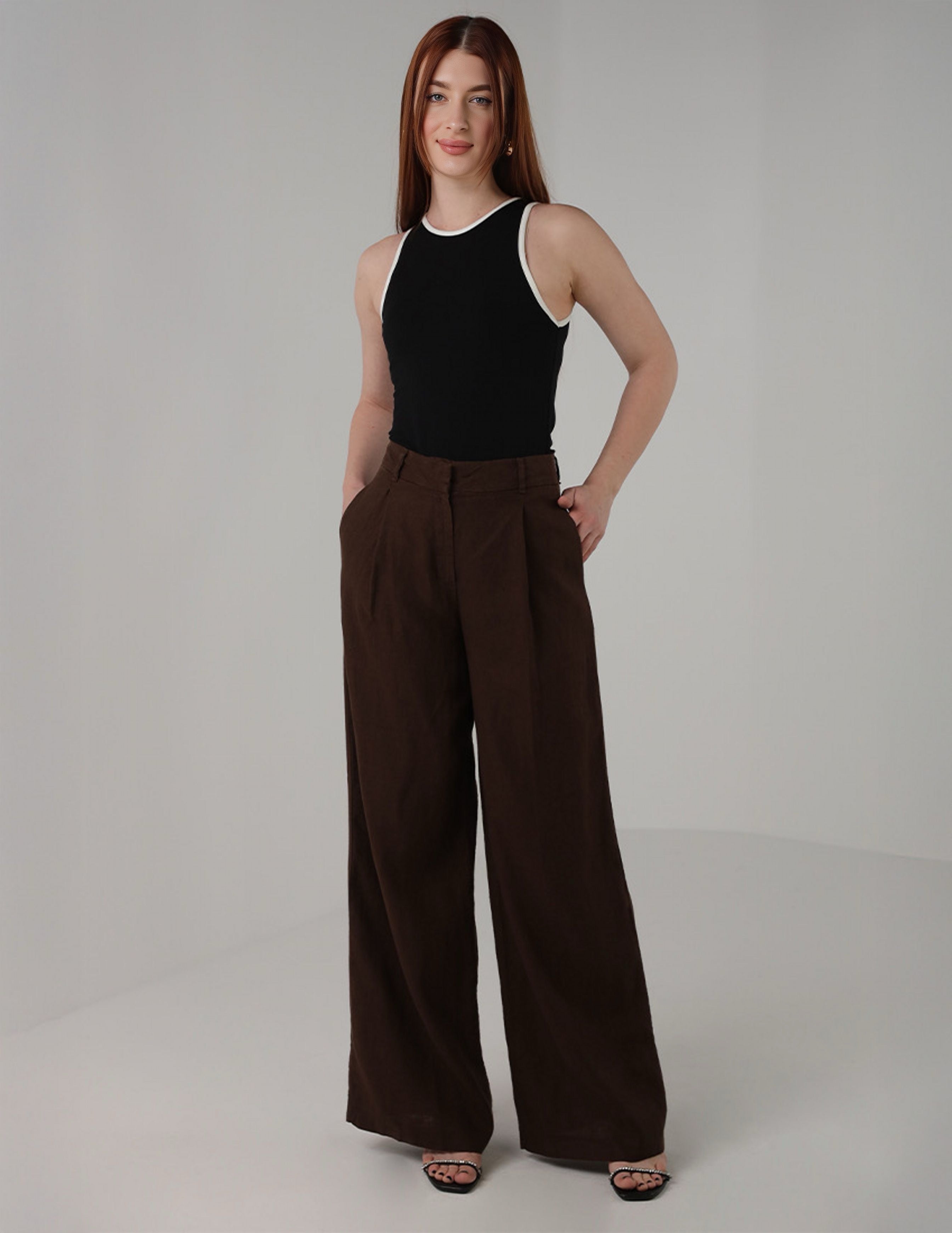 High-Waist Wide Leg Pants