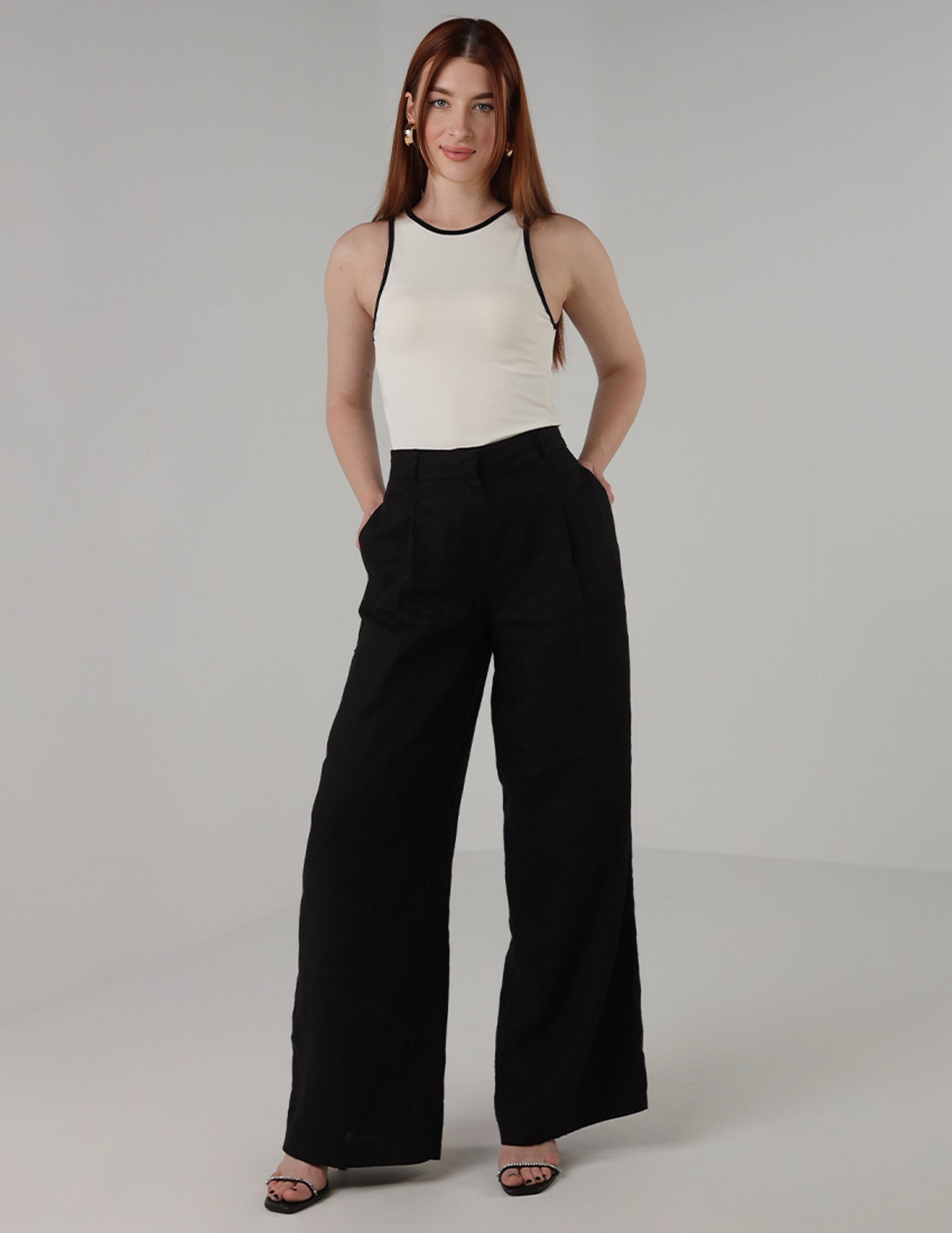 High-Waist Wide Leg Pants