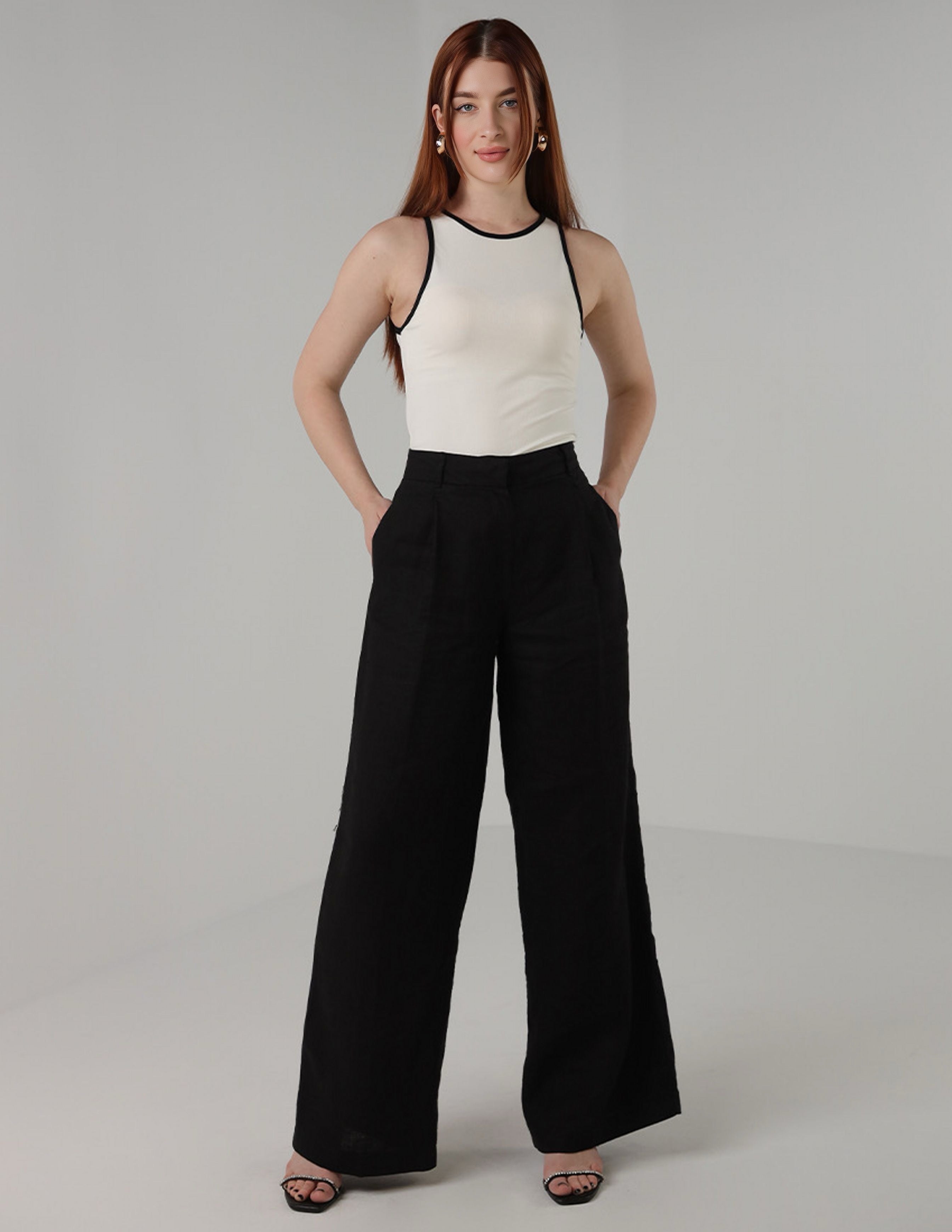 High-Waist Wide Leg Pants