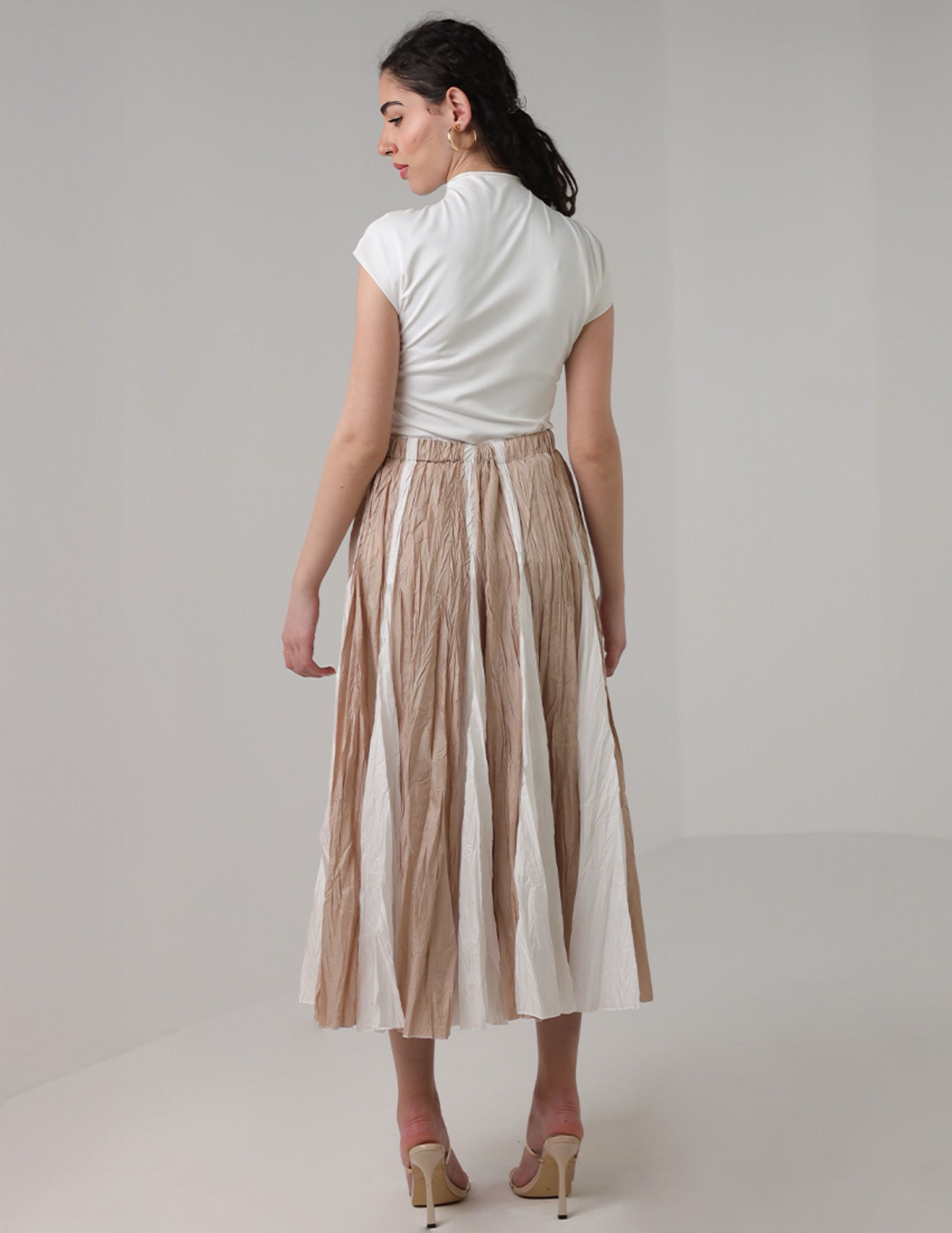 Multi-color Pleated Skirt