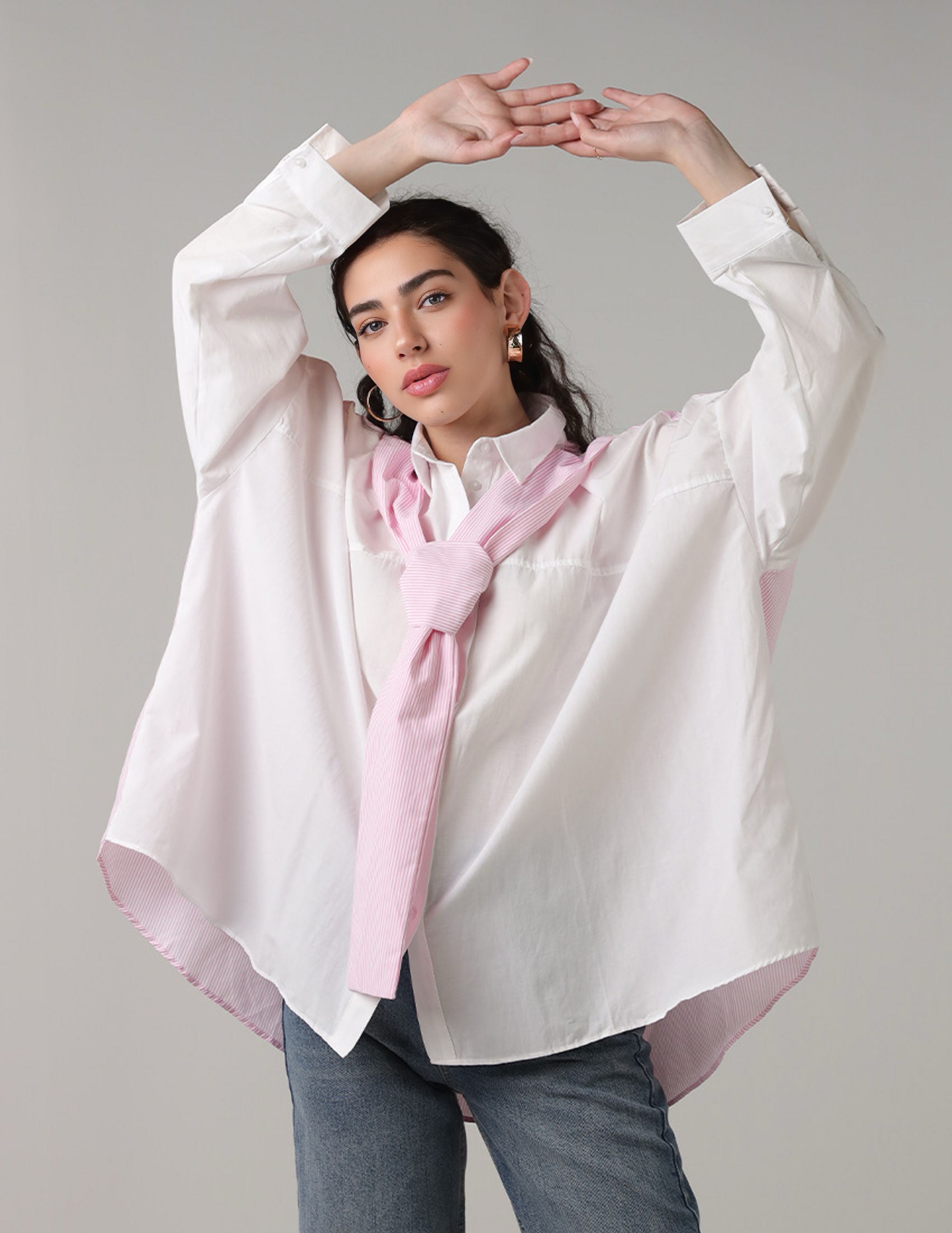 Shirt with scarf