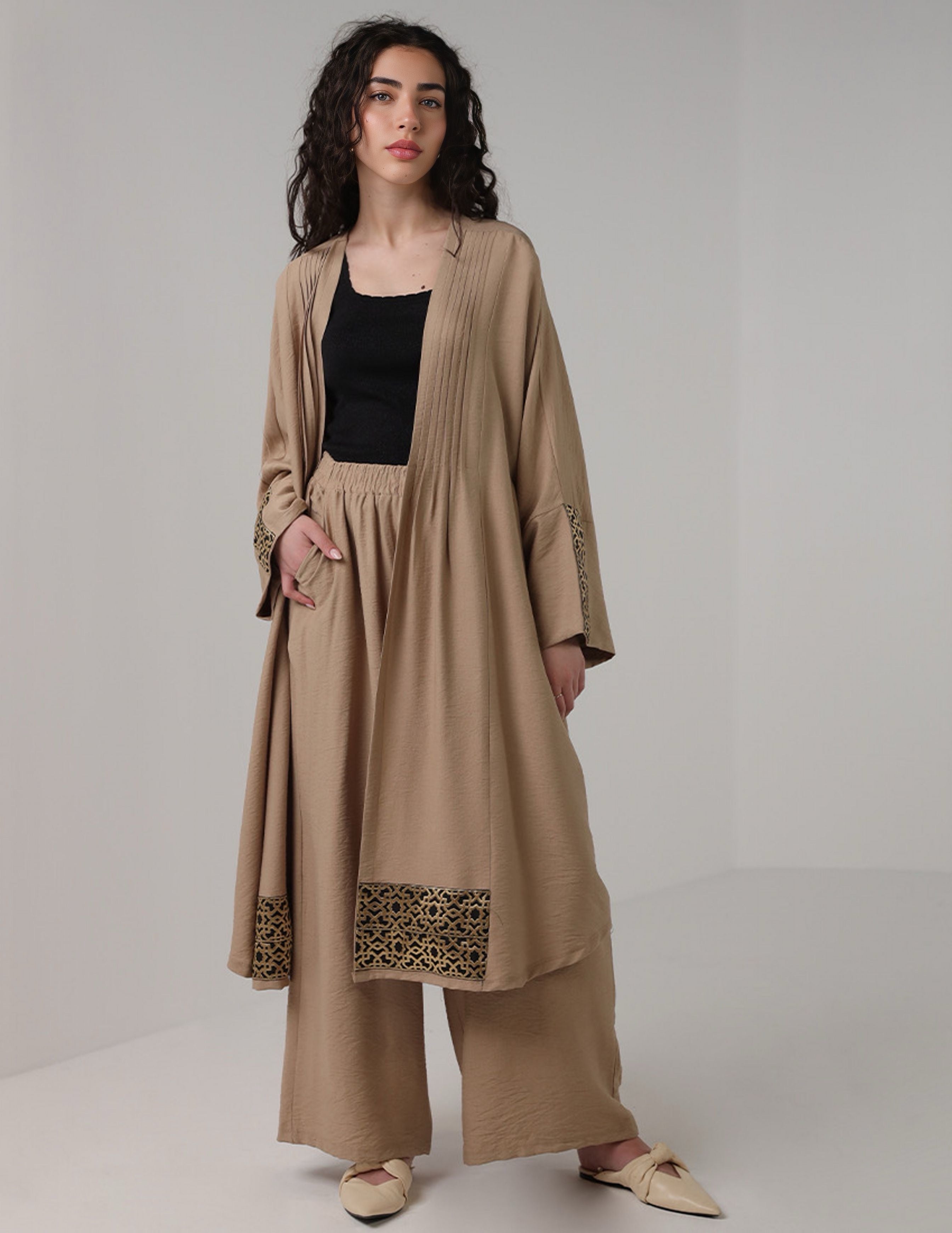 Two-Piece Set with Embroidered Details