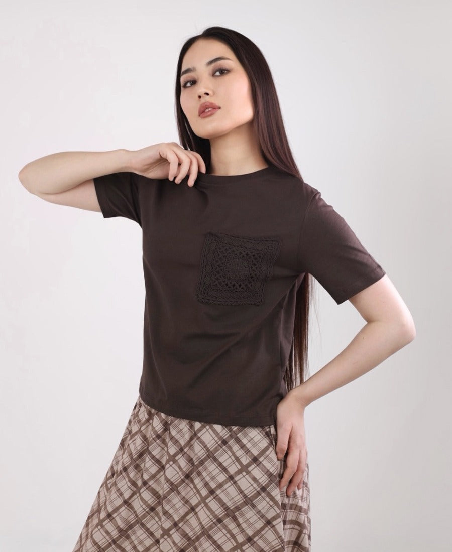 Pocket tricot t-shirt