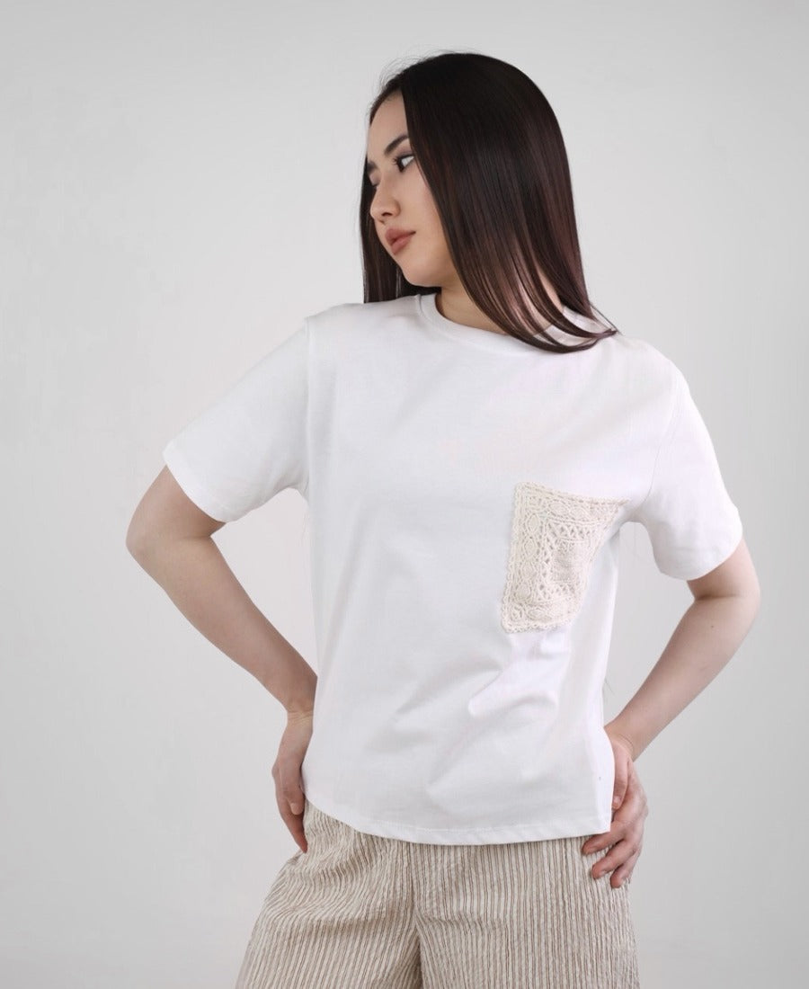 Pocket tricot t-shirt